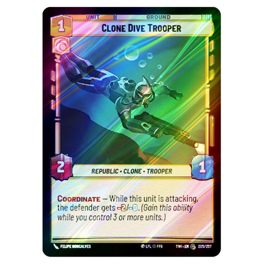 Star Wars Unlimited - Twilight of the Republic - Clone Dive Trooper (Common) - 205/257 (Foil)