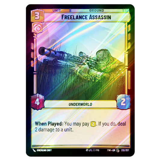 Star Wars Unlimited - Twilight of the Republic - Freelance Assassin (Common) - 212/257 (Foil)