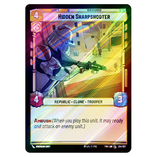 Star Wars Unlimited - Twilight of the Republic - Hidden Sharpshooter (Common) - 214/257 (Foil)