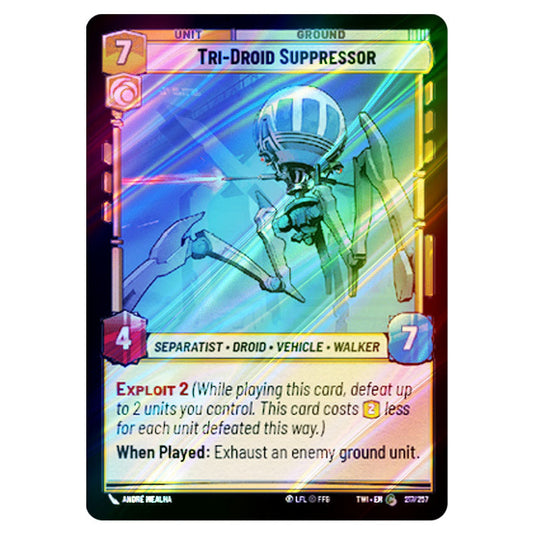 Star Wars Unlimited - Twilight of the Republic - Tri-Droid Suppressor (Common) - 217/257 (Foil)