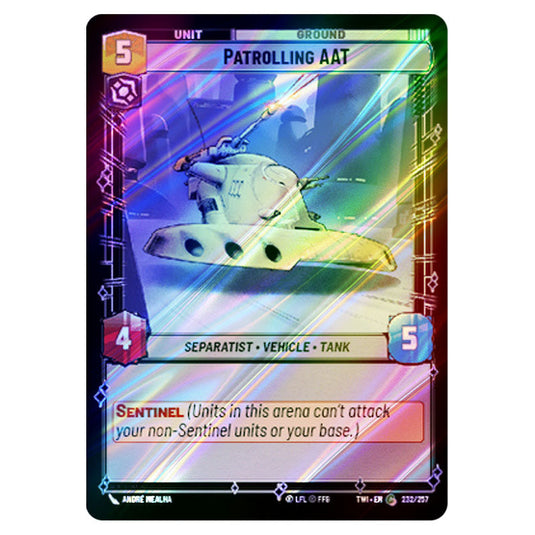 Star Wars Unlimited - Twilight of the Republic - Patrolling AAT (Common) - 232/257 (Foil)