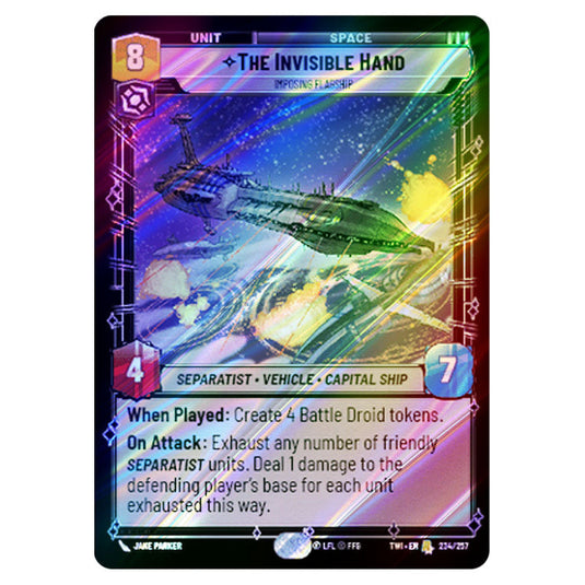 Star Wars Unlimited - Twilight of the Republic - The Invisible Hand Imposing Flagship (Rare) - 234/257 (Foil)