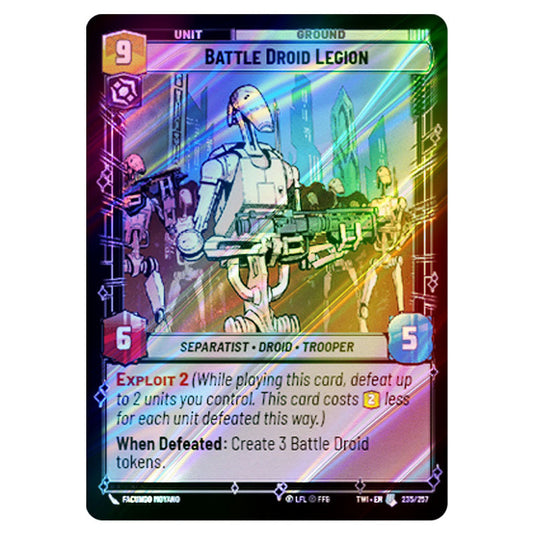 Star Wars Unlimited - Twilight of the Republic - Battle Droid Legion (Uncommon) - 235/257 (Foil)