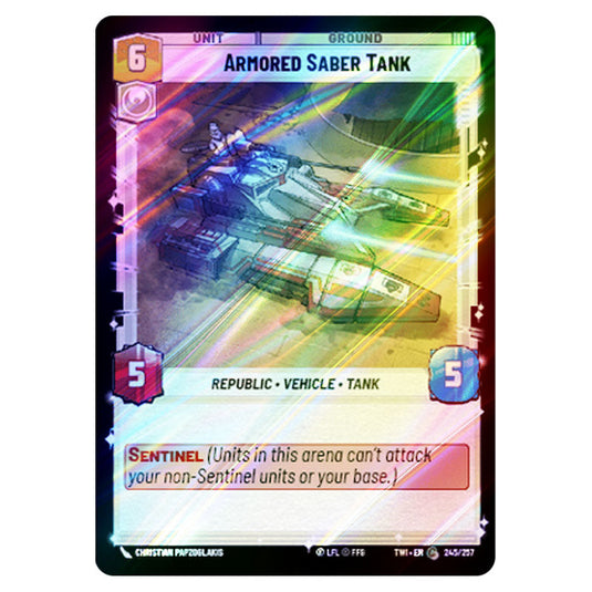 Star Wars Unlimited - Twilight of the Republic - Armored Saber Tank (Common) - 245/257 (Foil)