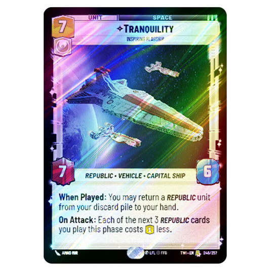 Star Wars Unlimited - Twilight of the Republic - Tranquility Inspiring Flagship (Rare) - 246/257 (Foil)