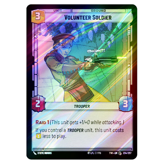 Star Wars Unlimited - Twilight of the Republic - Volunteer Soldier (Common) - 254/257 (Foil)