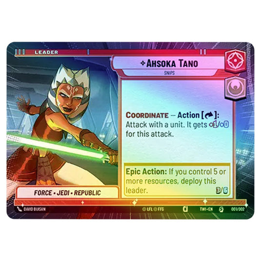 Star Wars Unlimited - Twilight of the Republic - Ahsoka Tano Snips (Special) - 286/257 (Hyperspace Foil)