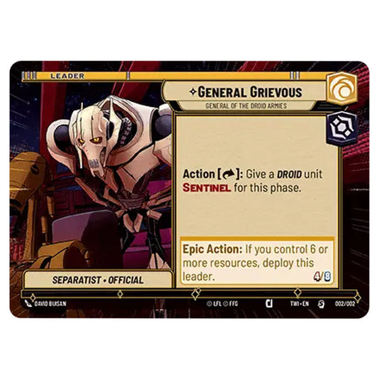 Star Wars Unlimited - Twilight of the Republic - General Grievous General of the Droid Armies (Special) - 290/257 (Hyperspace)