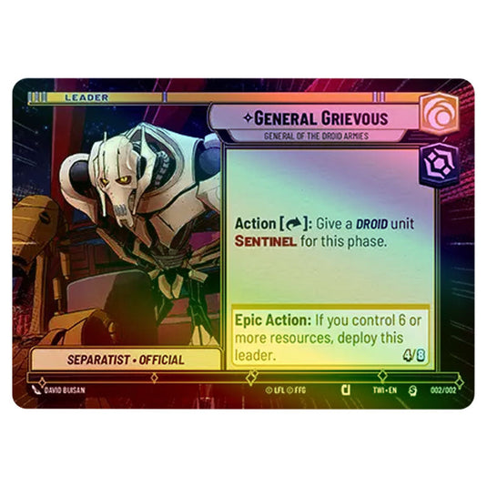 Star Wars Unlimited - Twilight of the Republic - General Grievous General of the Droid Armies (Special) - 290/257 (Hyperspace Foil)