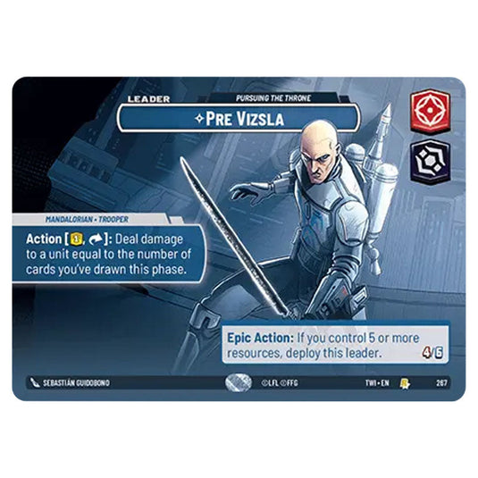 Star Wars Unlimited - Twilight of the Republic - Pre Vizsla Pursuing the Throne (Rare) - 267/257 (Showcase)