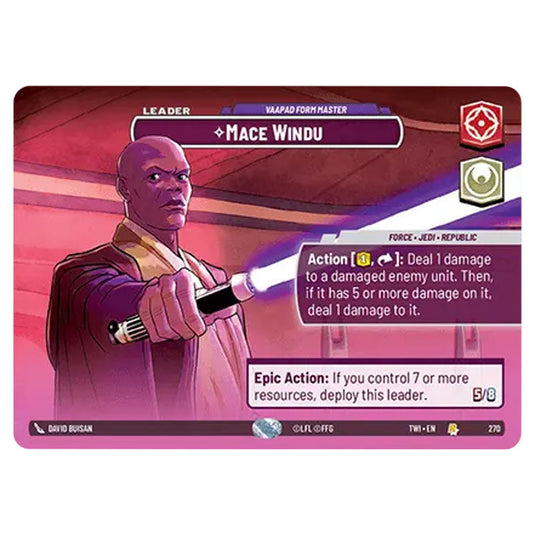 Star Wars Unlimited - Twilight of the Republic - Mace Windu Vaapad Form Master (Rare) - 270/257 (Showcase)
