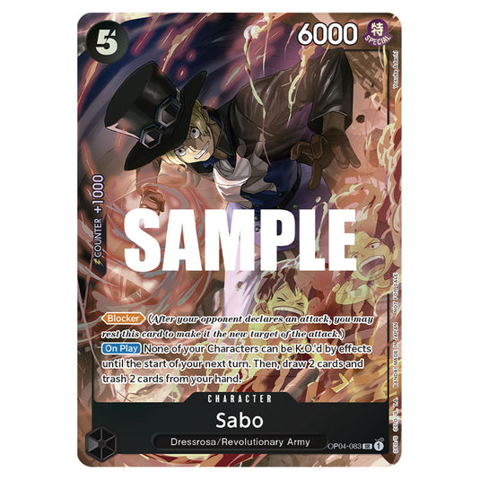 One Piece - Kingdoms of Intrigue - Sabo (Super Rare) - OP04-083c