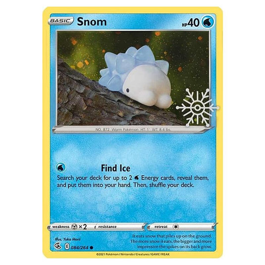 Pokemon - Sword & Shield - Fusion Strike - Snom - 084/264 (Holiday Calendar Stamped)
