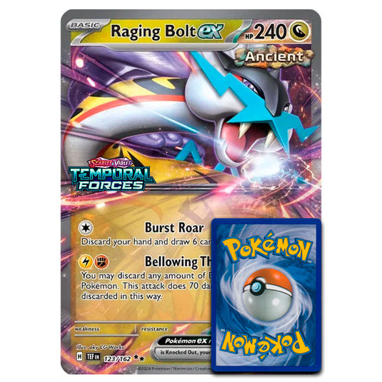 Pokemon - Scarlet & Violet - Temporal Forces - Raging Bolt ex - 123/162 (Oversized)