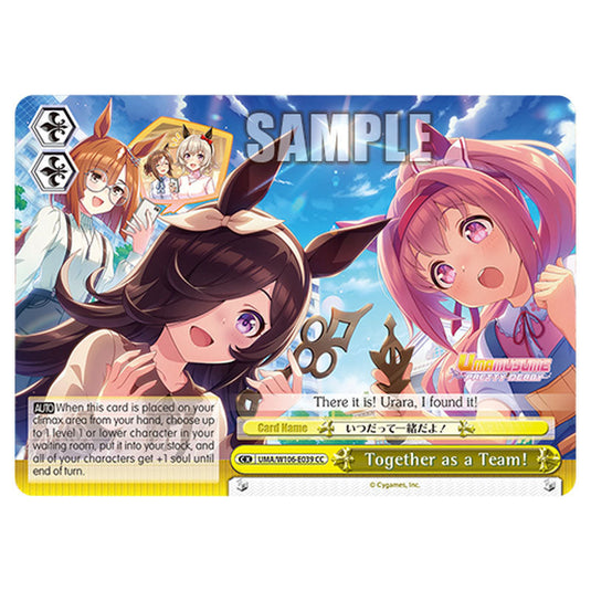 Together as a Team! UMA/W106-E039 card from the Weiss Schwarz set Umamusume: Pretty Derby