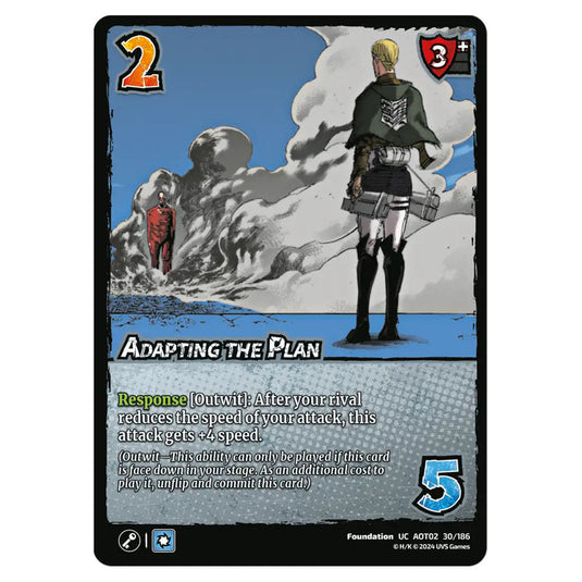 Adapting the Plan card from the Attack on Titan set Origins of Power UC 02 030/186