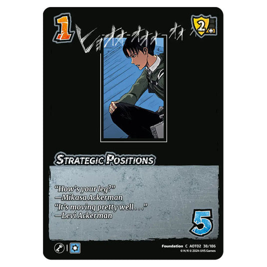 Strategic Positions card from the Attack on Titan set Origins of Power C 02 038/186