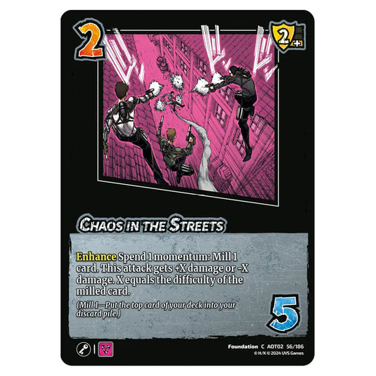 Chaos in the Streets card from the Attack on Titan set Origins of Power C 02 056/186