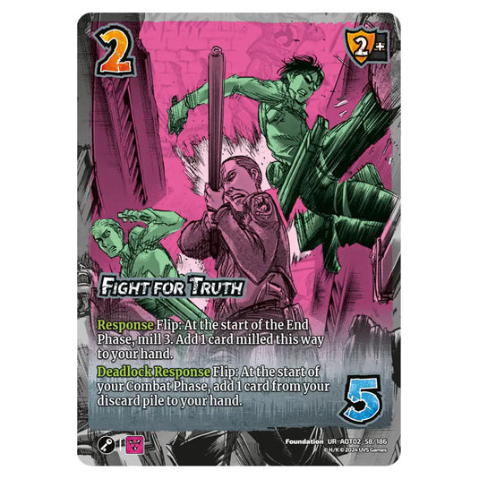 Fight for Truth card from the Attack on Titan set Origins of Power UR 02 058/186