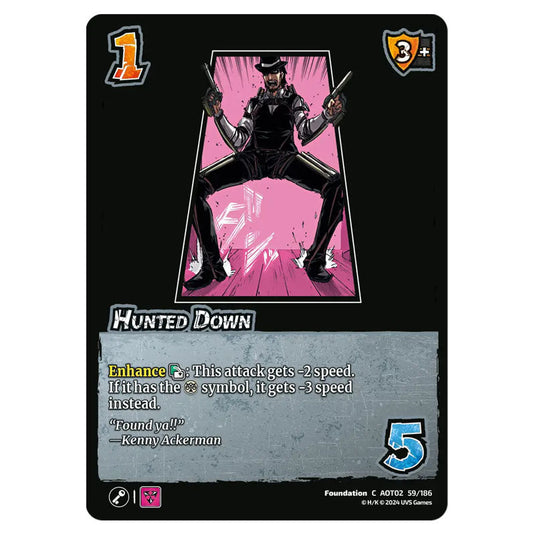 Hunted Down card from the Attack on Titan set Origins of Power C 02 059/186