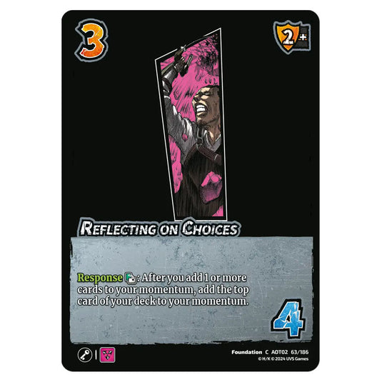 Reflecting on Choices card from the Attack on Titan set Origins of Power C 02 063/186