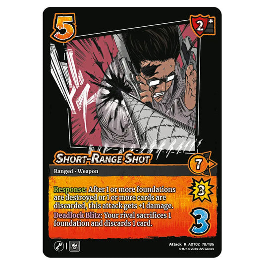 Short-Range Shot card from the Attack on Titan set Origins of Power R 02 078/186