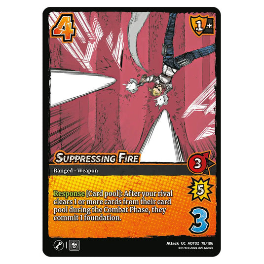 Suppressing Fire card from the Attack on Titan set Origins of Power UC 02 079/186