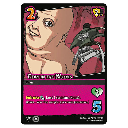 Titan in the Woods card from the Attack on Titan set Origins of Power UC 02 083/186