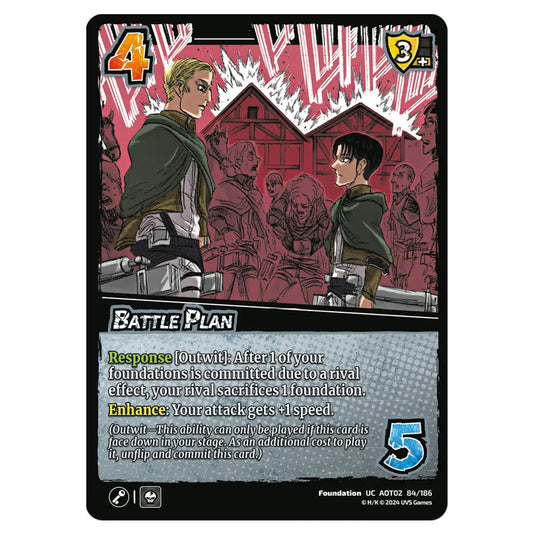 Battle Plan card from the Attack on Titan set Origins of Power UC 02 084/186