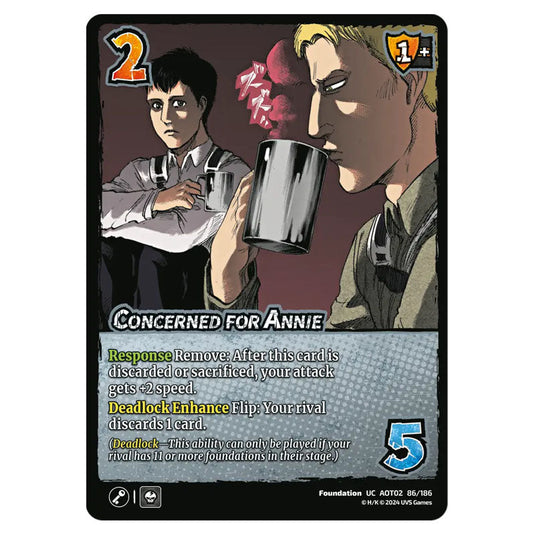 Concerned for Annie card from the Attack on Titan set Origins of Power UC 02 086/186