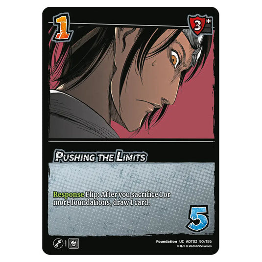 Pushing the Limits card from the Attack on Titan set Origins of Power UC 02 090/186