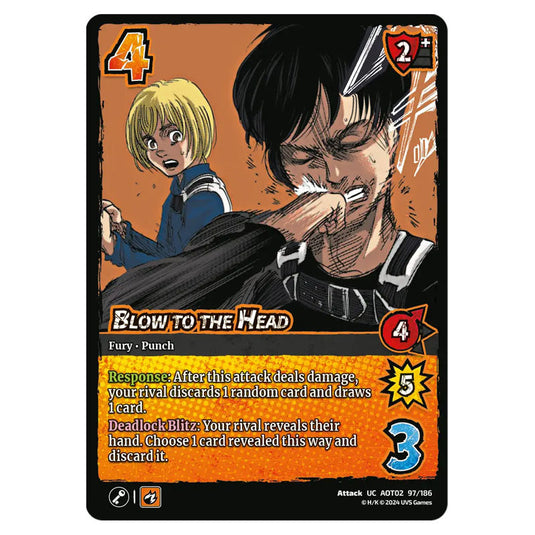 Blow to the Head card from the Attack on Titan set Origins of Power UC 02 097/186