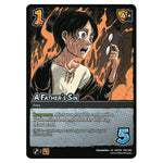 A Father's Sin card from the Attack on Titan set Origins of Power UC 02 109/186