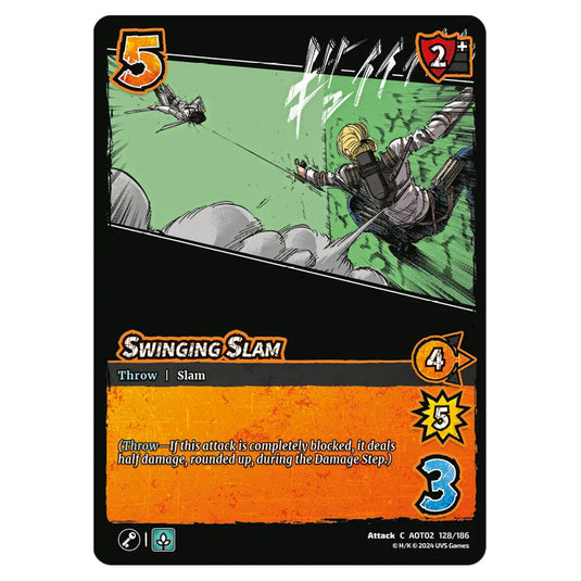 Swinging Slam card from the Attack on Titan set Origins of Power C 02 128/186