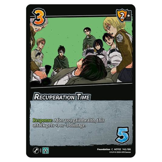 Recuperation Time card from the Attack on Titan set Origins of Power C 02 145/186