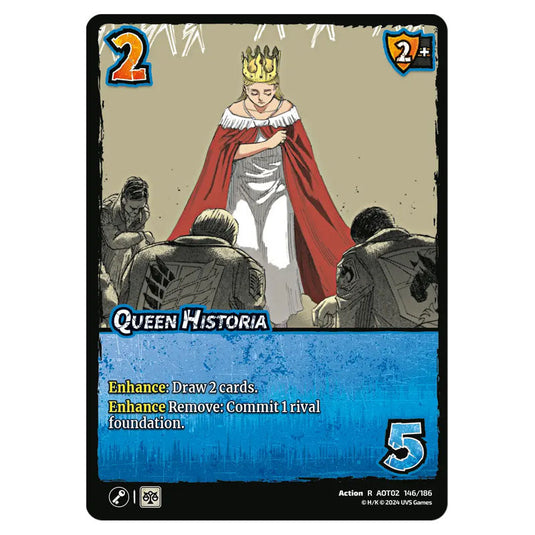 Queen Historia card from the Attack on Titan set Origins of Power R 02 146/186