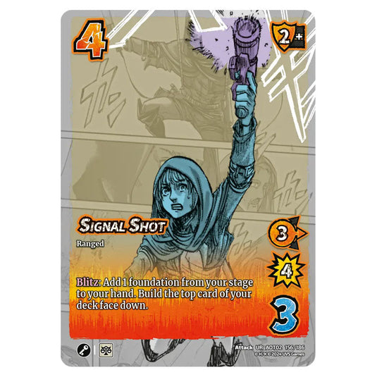 Signal Shot card from the Attack on Titan set Origins of Power UR 02 156/186