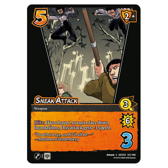 Sneak Attack card from the Attack on Titan set Origins of Power C 02 157/186