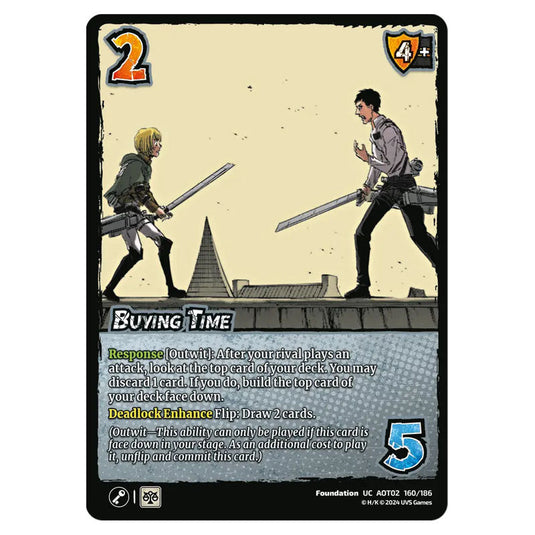 Buying Time card from the Attack on Titan set Origins of Power UC 02 160/186