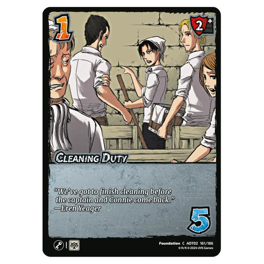 Cleaning Duty card from the Attack on Titan set Origins of Power C 02 161/186