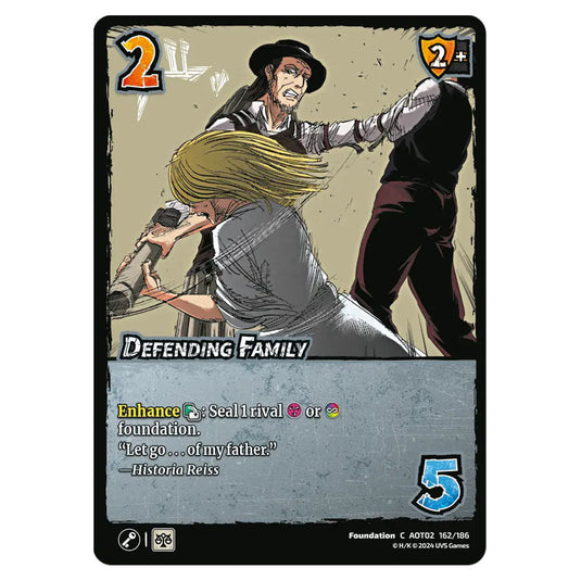 Defending Family card from the Attack on Titan set Origins of Power C 02 162/186