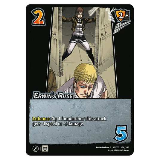 Erwin's Ruse card from the Attack on Titan set Origins of Power C 02 164/186