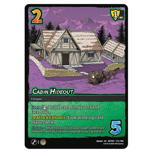 Cabin Hideout card from the Attack on Titan set Origins of Power UC 02 174/186