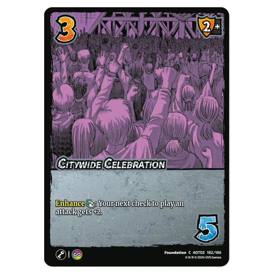 Citywide Celebration card from the Attack on Titan set Origins of Power C 02 182/186