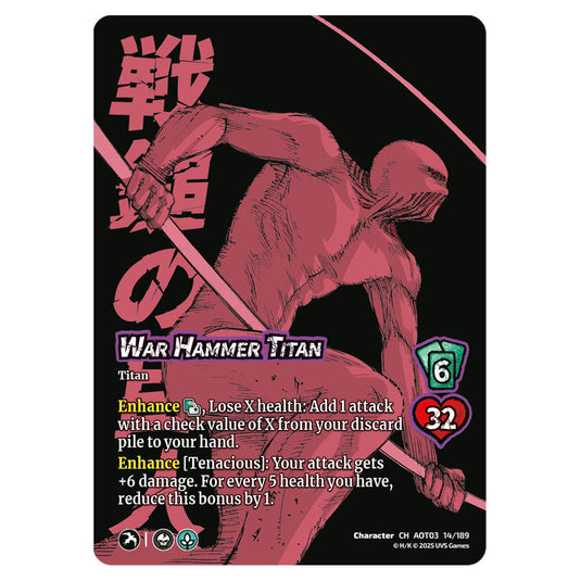 War Hammer Titan card from the Attack on Titan set Apocalypse 014/189 03 