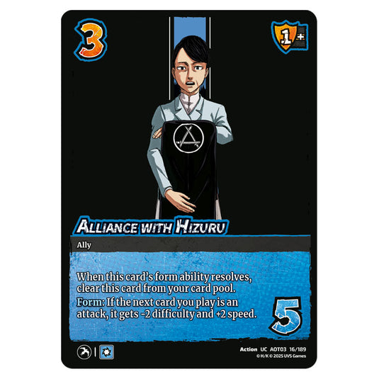 Alliance with Hizuru card from the Attack on Titan set Apocalypse 016/189 03 