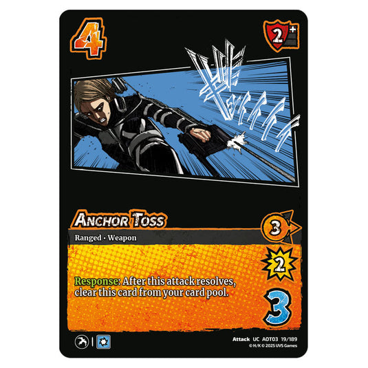 Anchor Toss card from the Attack on Titan set Apocalypse 019/189 03 