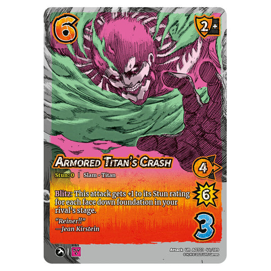 Armored Titan's Crash card from the Attack on Titan set Apocalypse 044/189 03 