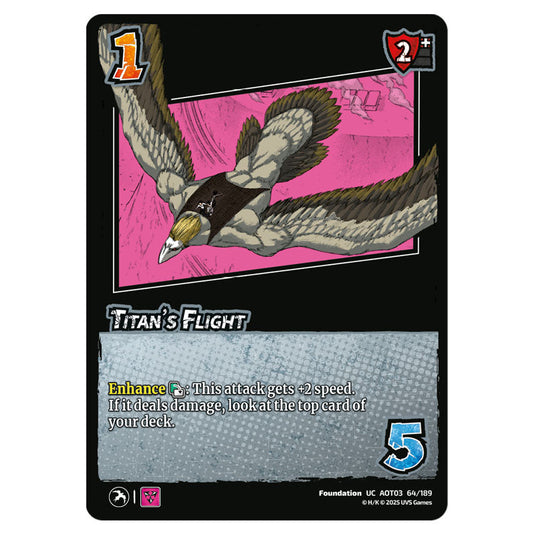 Titan's Flight card from the Attack on Titan set Apocalypse 064/189 03 