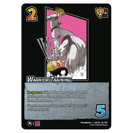 Warrior Training card from the Attack on Titan set Apocalypse 066/189 03 